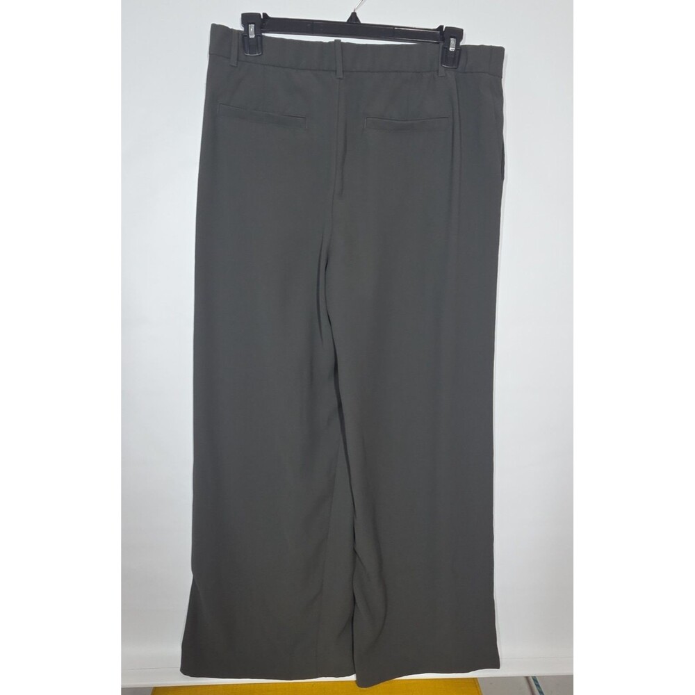 Gap 365 High Rise Pleated Trousers Wide Leg Dress Pants 16 Pockets Soft Black - Picture 4 of 14